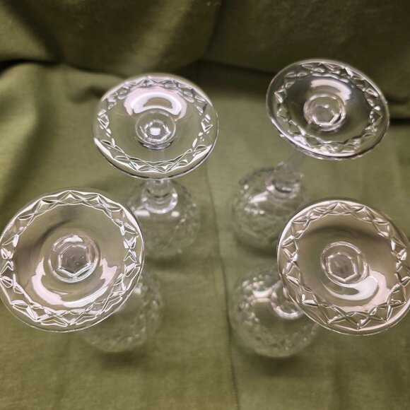 Set of 4 Rogaska Crystal Gallia Wine Hock Balloon Red Wine Glasses 8" Orig Owner - Picture 7 of 8